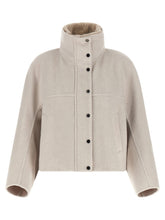 Brunello Cucinelli Cropped Coat Gray