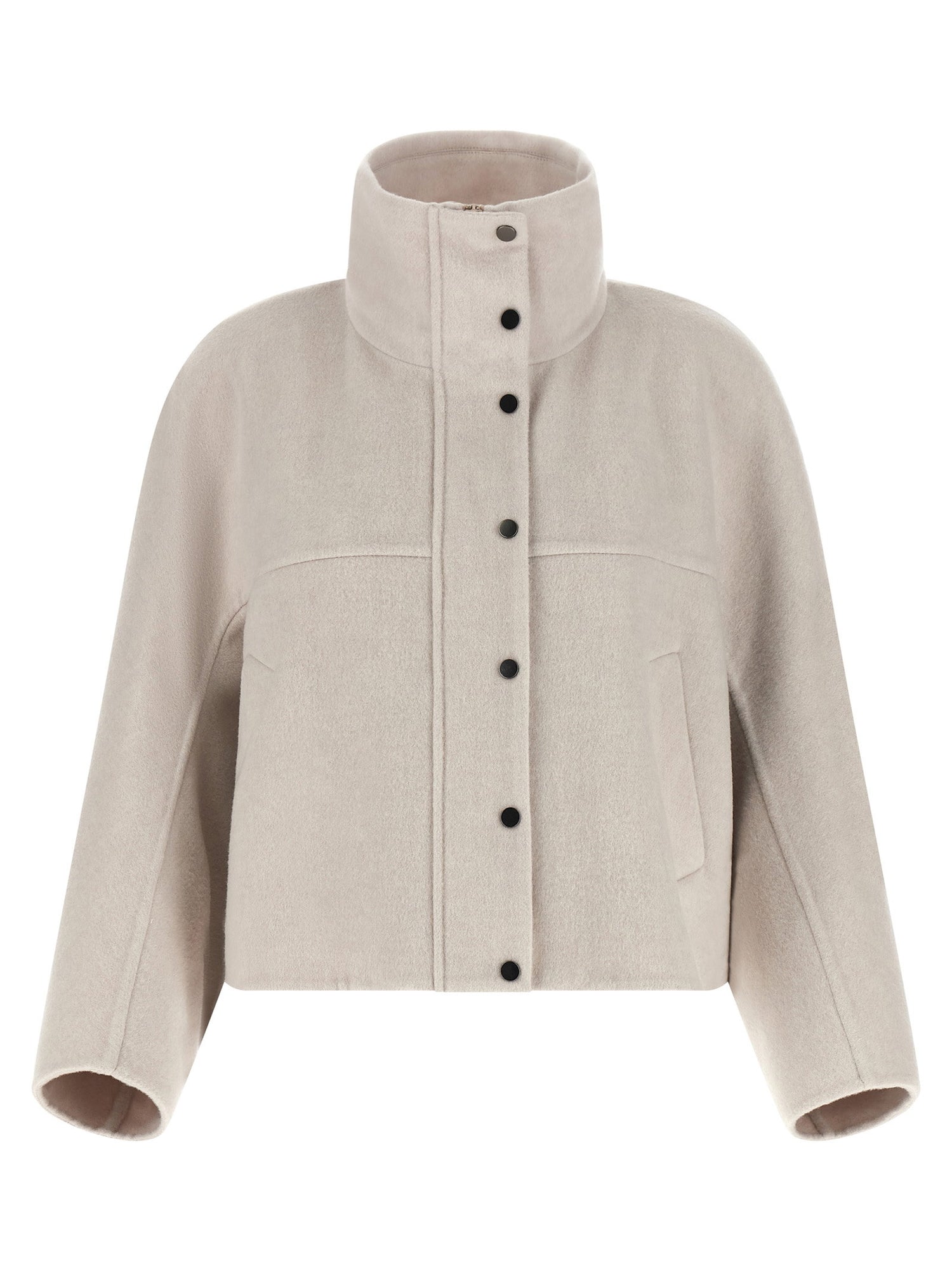 Brunello Cucinelli Cropped Coat Gray