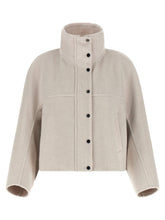 Brunello Cucinelli Cropped Coat Gray