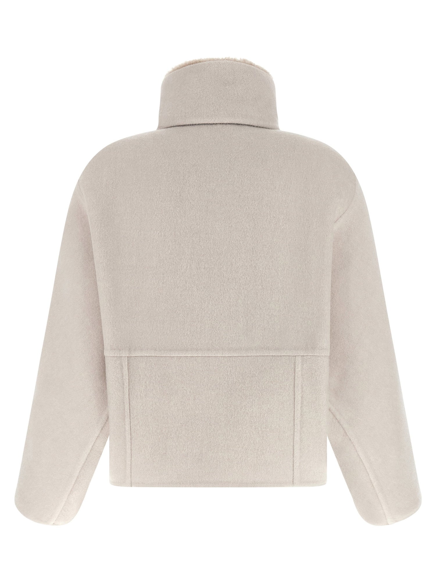 Brunello Cucinelli Cropped Coat Gray