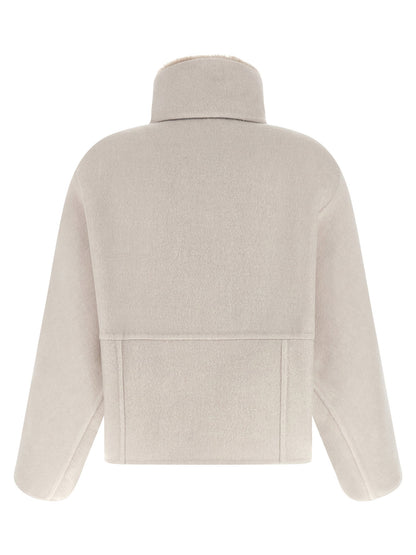Brunello Cucinelli Cropped Coat Gray