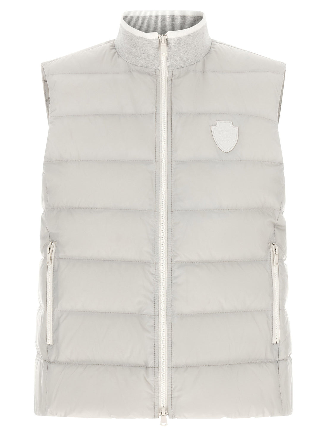 Brunello Cucinelli Heraldic Patch Vest Gray