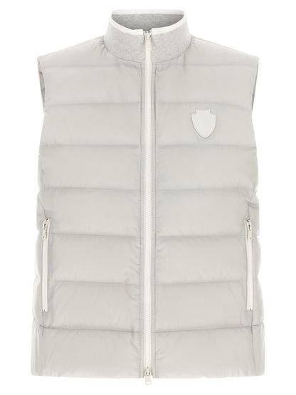 Brunello Cucinelli Heraldic Patch Vest Gray