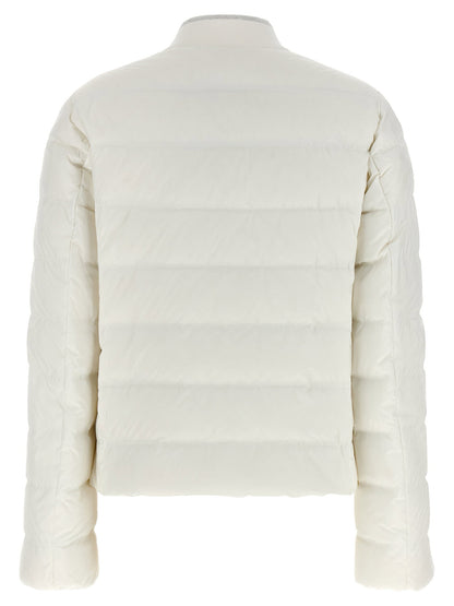 Brunello Cucinelli Heraldic Coat Of Arms Down Jacket White