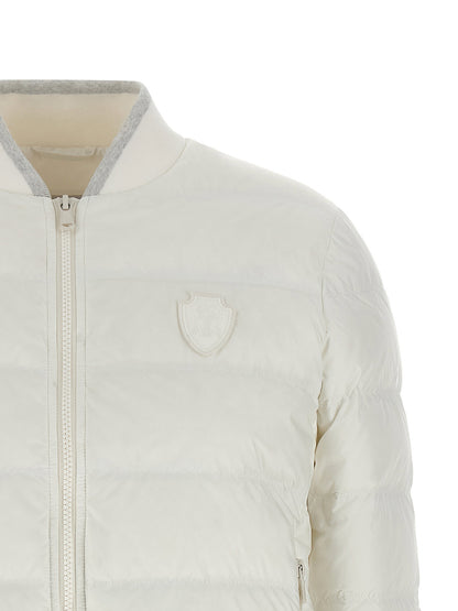 Brunello Cucinelli Heraldic Coat Of Arms Down Jacket White