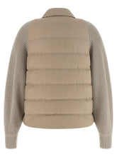 Brunello Cucinelli Shiny Flap Detail Down Jacket Beige