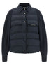 Brunello Cucinelli Shiny Flap Detail Down Jacket Blue
