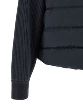 Brunello Cucinelli Shiny Flap Detail Down Jacket Blue