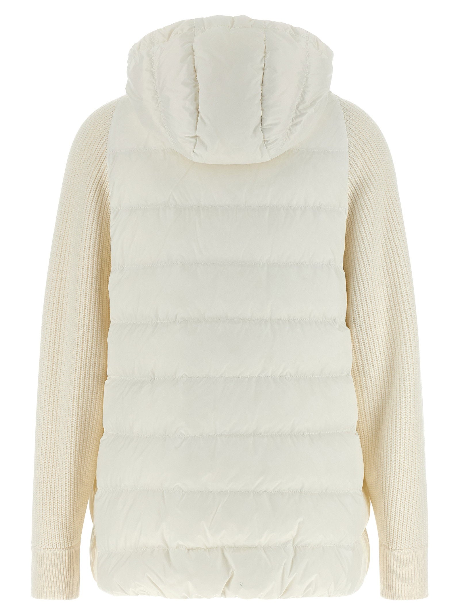 Brunello Cucinelli Shiny Zipper Pull Down Jacket White