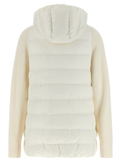 Brunello Cucinelli Shiny Zipper Pull Down Jacket White