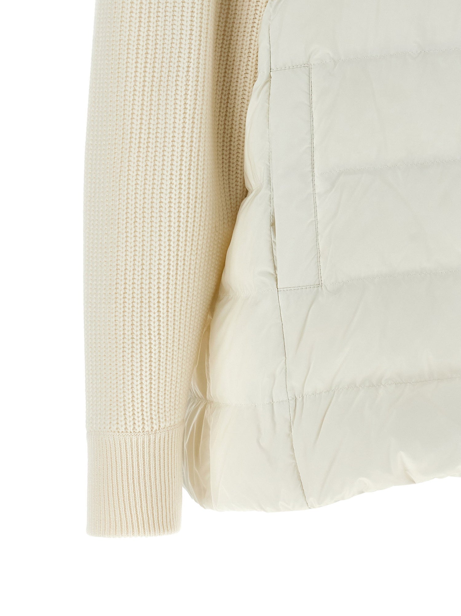Brunello Cucinelli Shiny Zipper Pull Down Jacket White