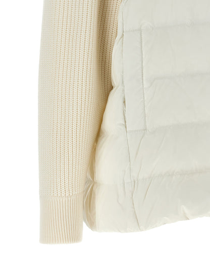 Brunello Cucinelli Shiny Zipper Pull Down Jacket White