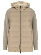 Brunello Cucinelli Shiny Zipper Pull Down Jacket Beige