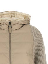 Brunello Cucinelli Shiny Zipper Pull Down Jacket Beige