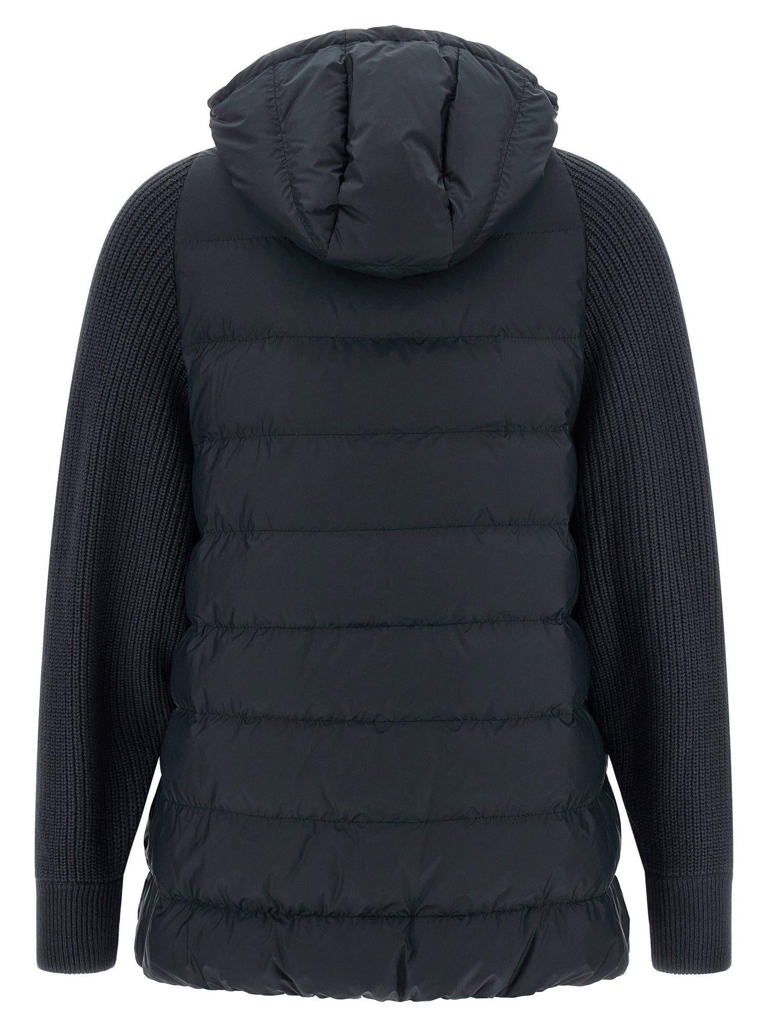 Brunello Cucinelli Shiny Zipper Pull Down Jacket Blue