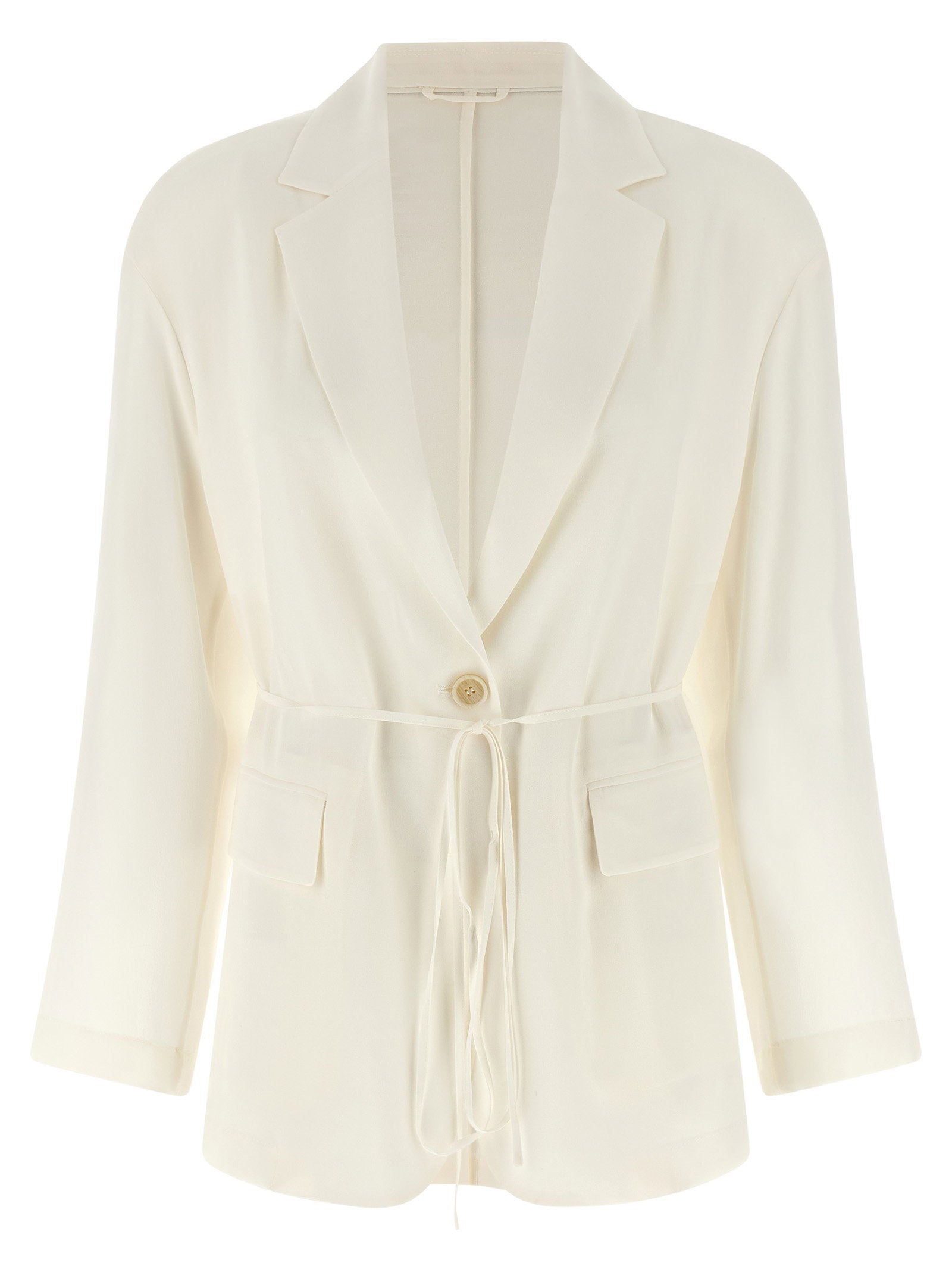 Brunello Cucinelli Silk Blazer Beige