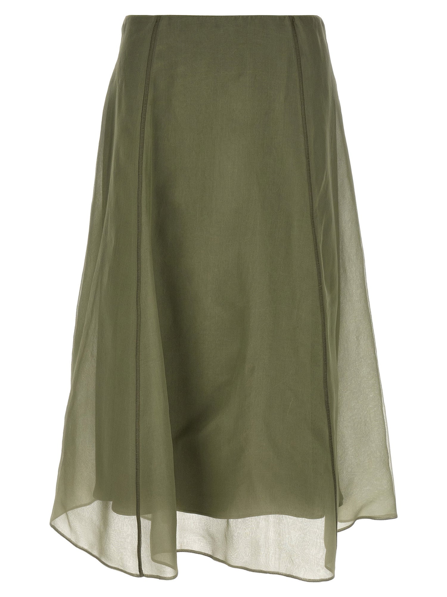 Brunello Cucinelli Circle Skirt Green