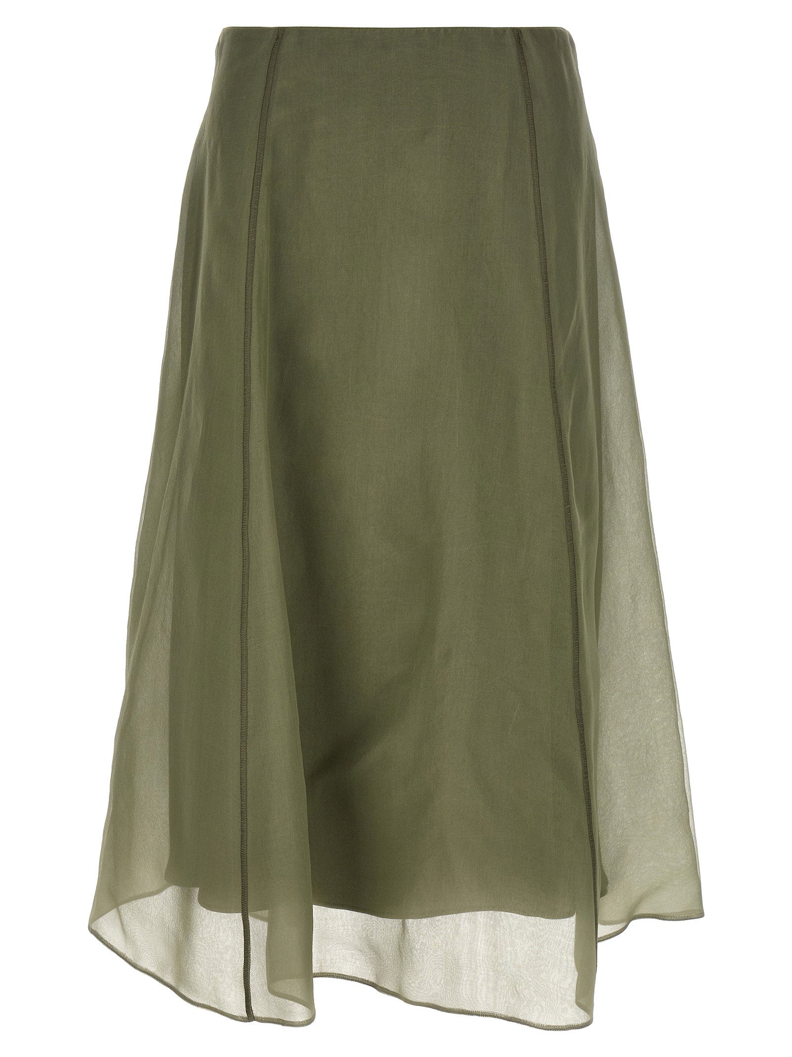 Brunello Cucinelli Circle Skirt Green