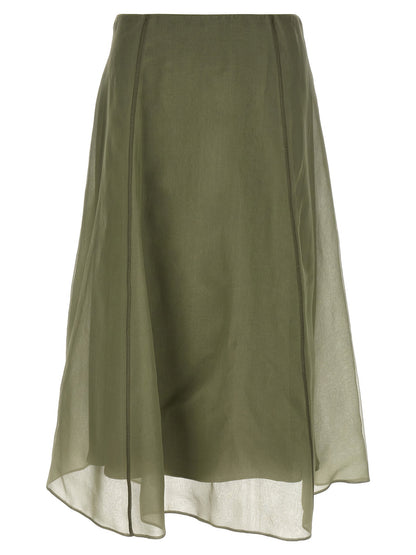 Brunello Cucinelli Circle Skirt Green