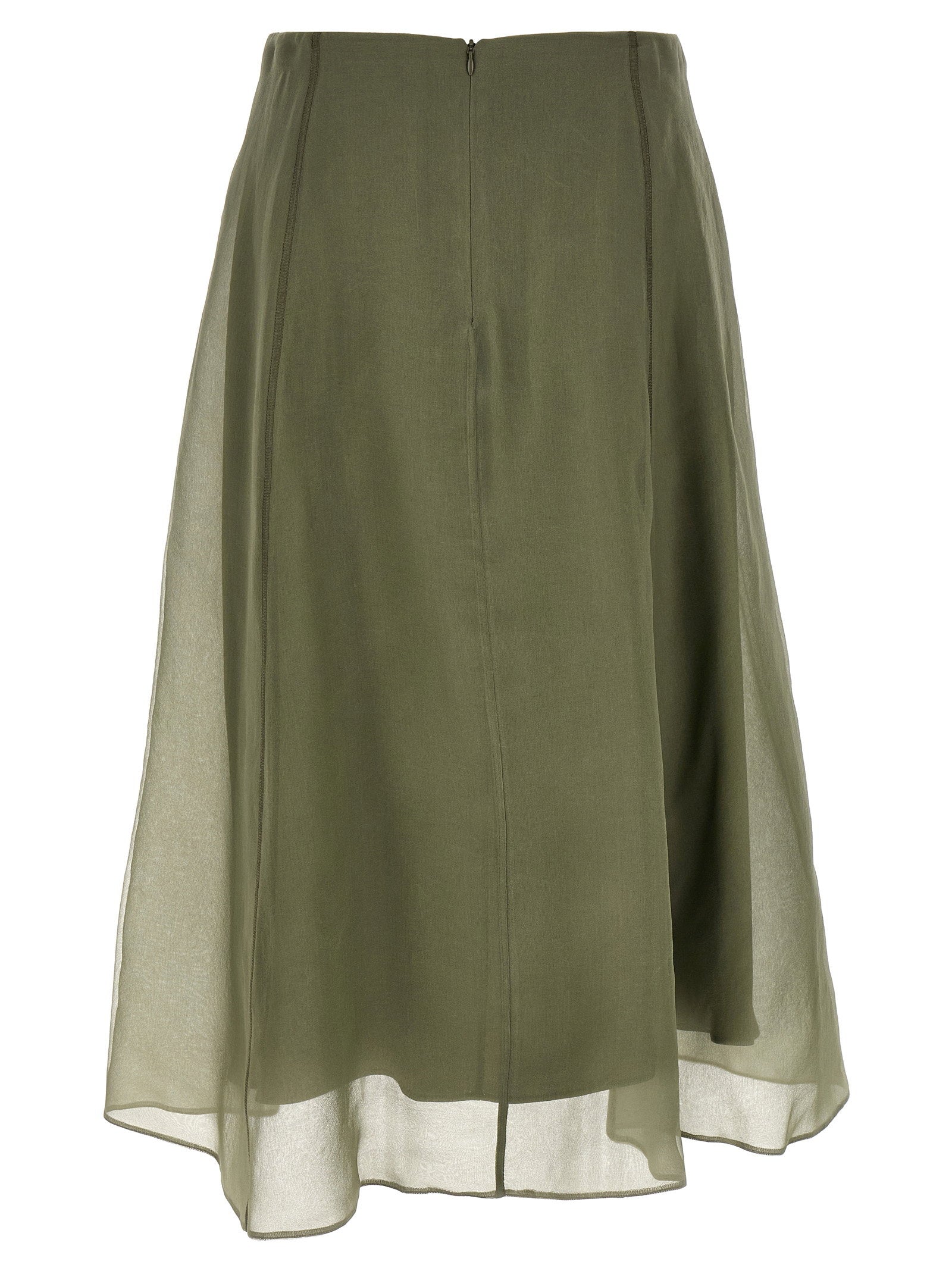 Brunello Cucinelli Circle Skirt Green
