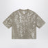 Brunello Cucinelli Dazzling Cascade Silk T-shirt Beige