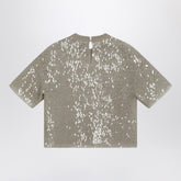 Brunello Cucinelli Dazzling Cascade Silk T-shirt Beige