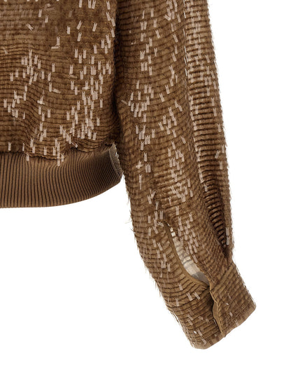 Brunello Cucinelli Zip Cardigan Brown