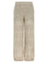 Brunello Cucinelli Dazzling Abstact Leaf Pants Beige