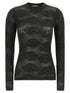 Brunello Cucinelli Flower Lace Sweater Gray