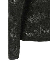 Brunello Cucinelli Flower Lace Sweater Gray