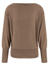 Herno Lamé And Sequin Yarn Sweater Brown