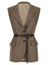 Brunello Cucinelli Belted Vest Beige