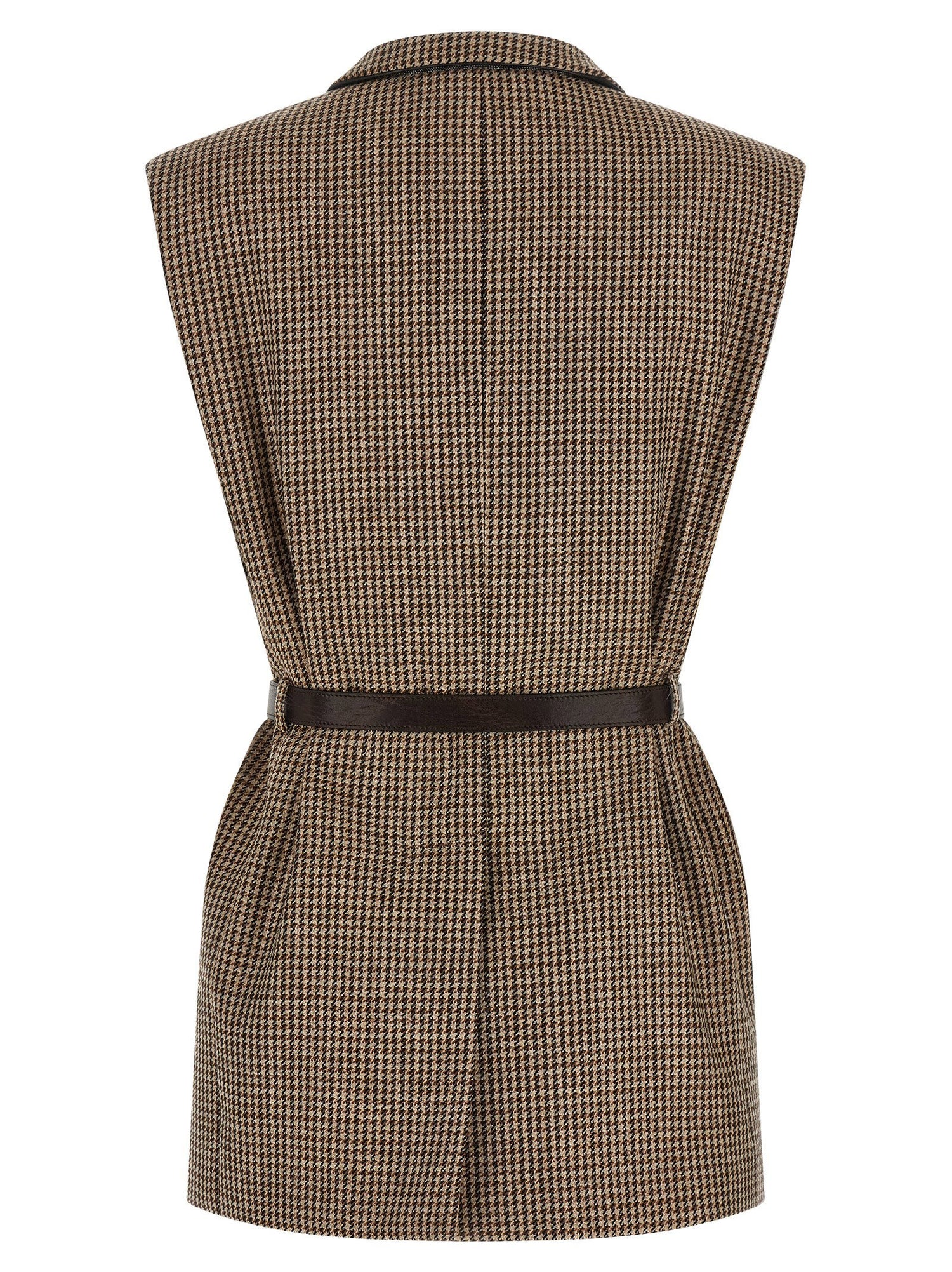 Brunello Cucinelli Belted Vest Beige