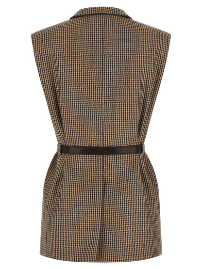 Brunello Cucinelli Belted Vest Beige