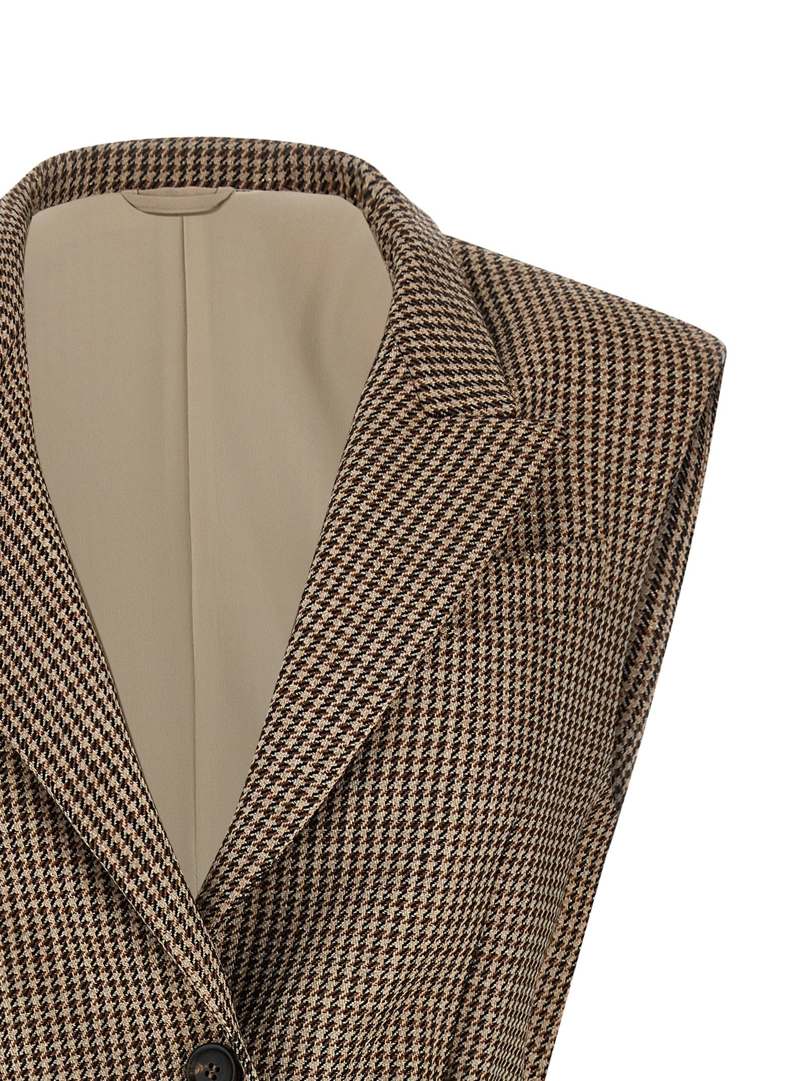 Brunello Cucinelli Belted Vest Beige