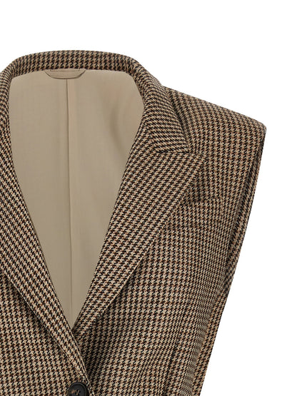 Brunello Cucinelli Belted Vest Beige