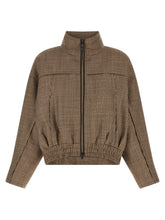 Brunello Cucinelli Shiny Zipper Pull Jacket Brown