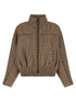 Brunello Cucinelli Shiny Zipper Pull Jacket Brown