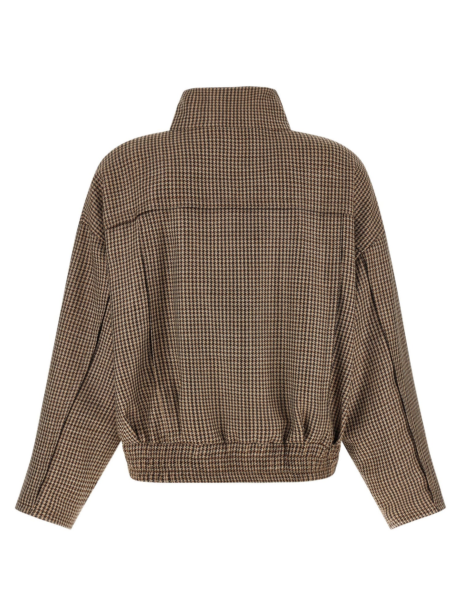 Brunello Cucinelli Shiny Zipper Pull Jacket Brown