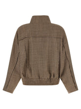 Brunello Cucinelli Shiny Zipper Pull Jacket Brown