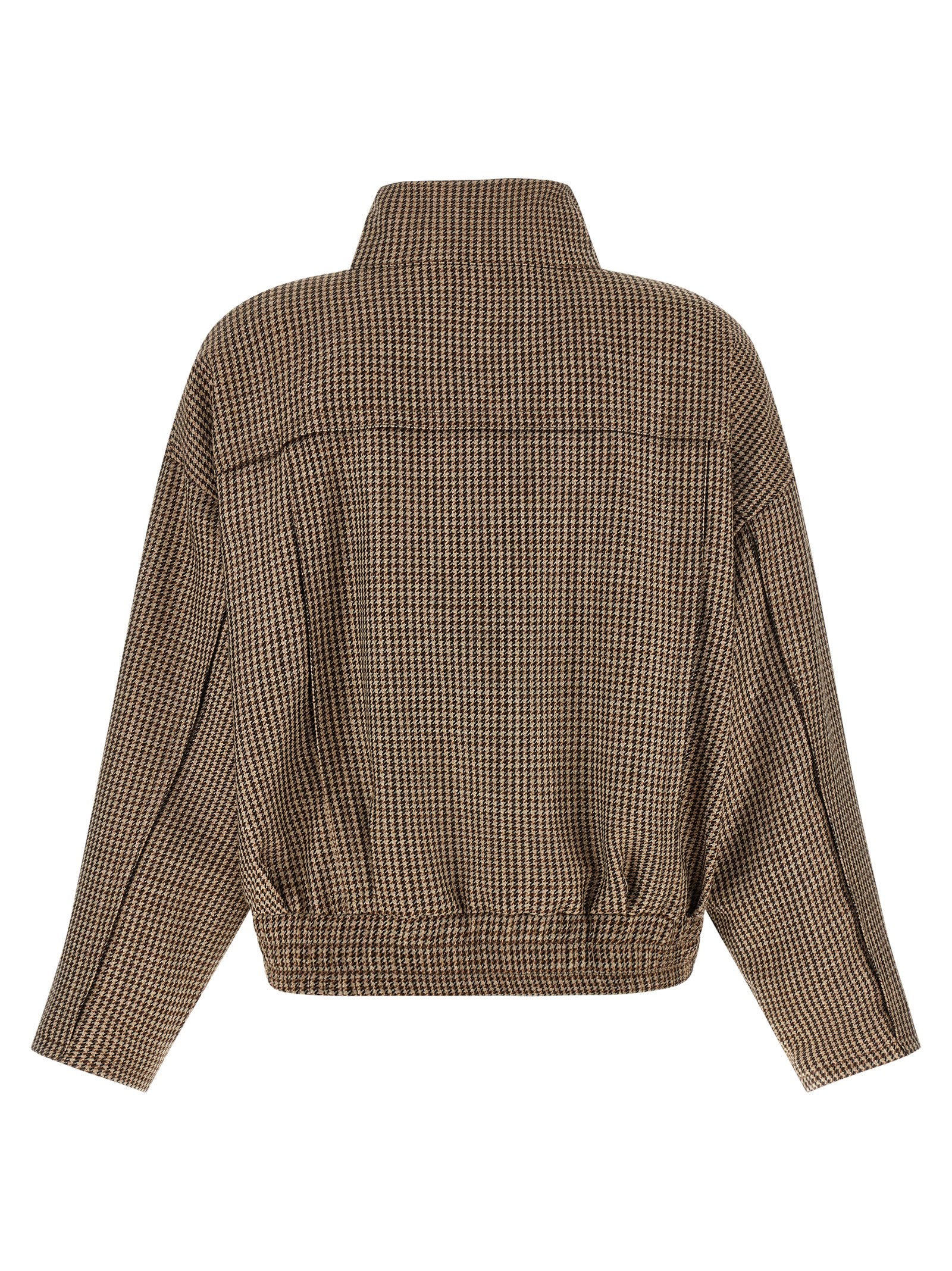 Brunello Cucinelli Shiny Zipper Pull Jacket Brown