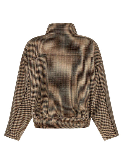 Brunello Cucinelli Shiny Zipper Pull Jacket Brown