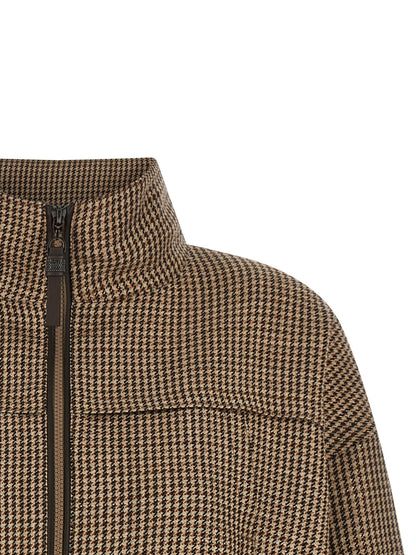 Brunello Cucinelli Shiny Zipper Pull Jacket Brown