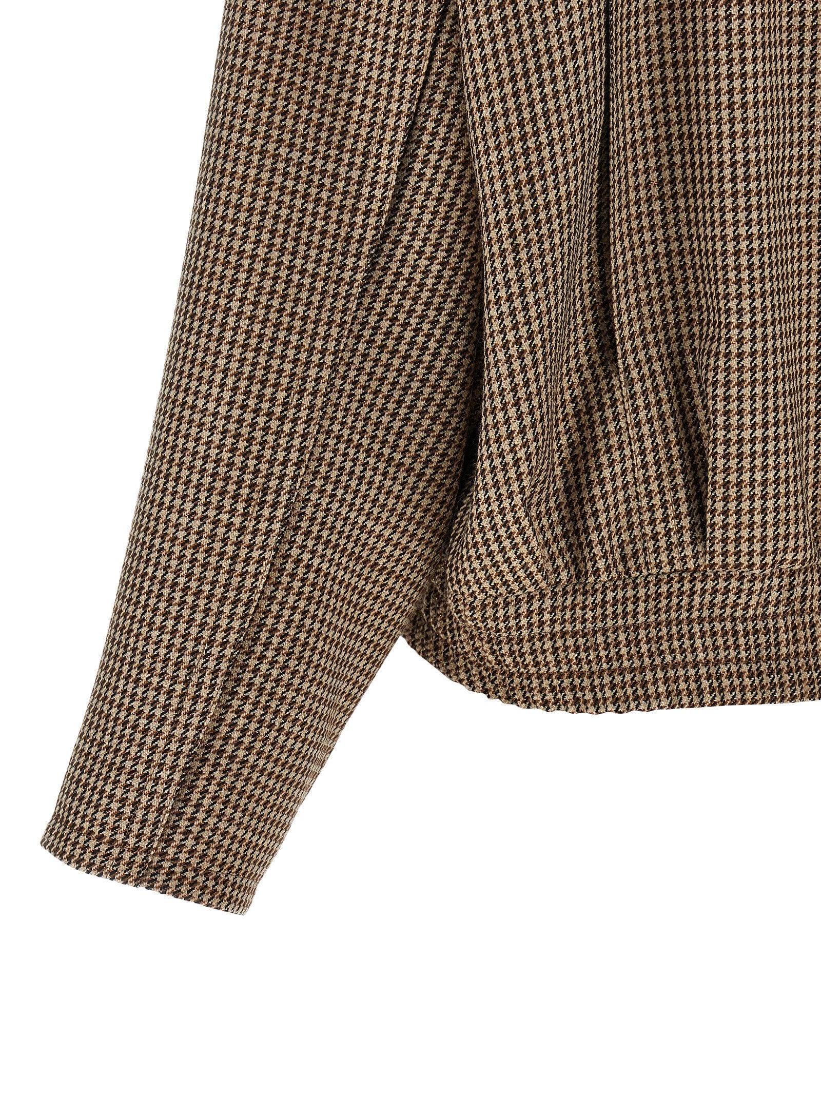 Brunello Cucinelli Shiny Zipper Pull Jacket Brown