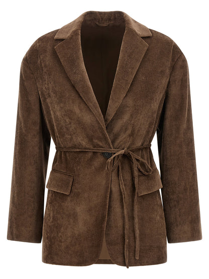 Brunello Cucinelli Velvet Blazer Brown