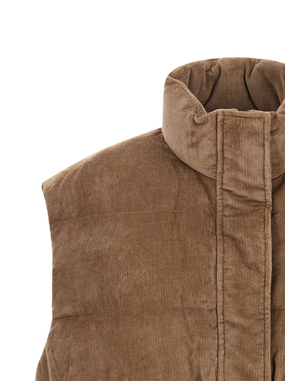Brunello Cucinelli Corduroy Waistcoat Beige