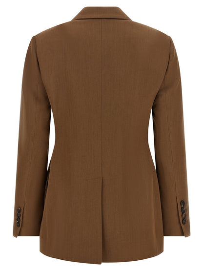 Brunello Cucinelli Double-breasted Blazer Brown