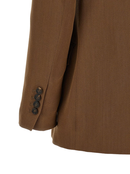 Brunello Cucinelli Double-breasted Blazer Brown