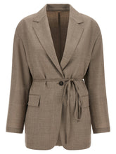 Brunello Cucinelli Fresh Wool Blazer Beige