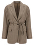 Brunello Cucinelli Fresh Wool Blazer Beige